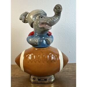 Vintage Jim Beam 1972 Republican Elephant Football Whiskey Decanter (Empty)